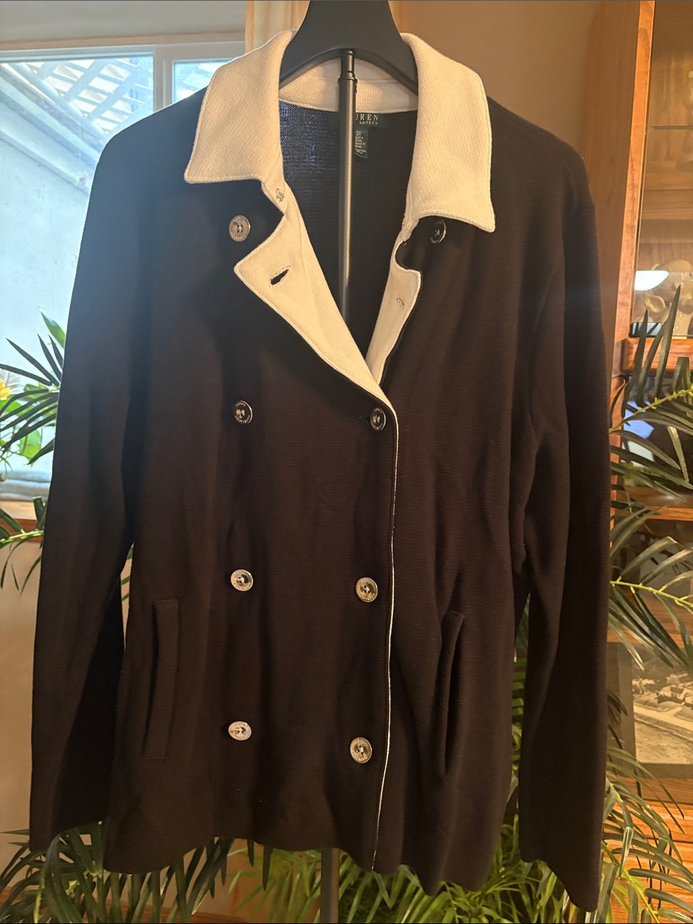 Ralph Lauren Black Women’s Blazer with White Collar